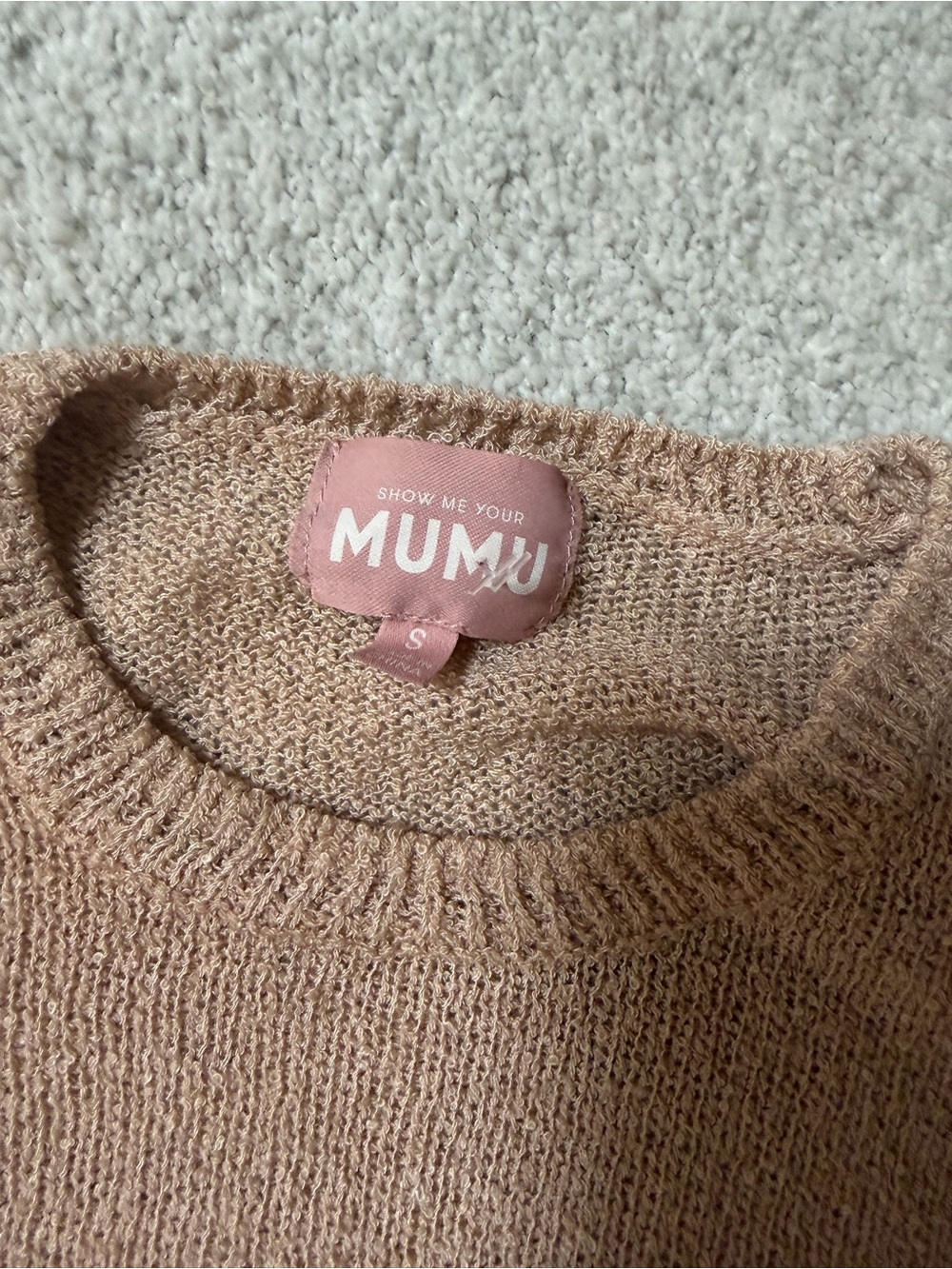 Show Me Your MuMu Pastel Colorblock Crewneck Sweater - Yellow, Pink, Orange, Tan - Picture 5 of 8